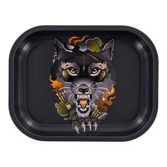 Guardian Wolf - Metal Rolling Tray Small (TRIBE)