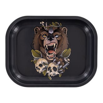 Roaring Bear - Metal Rolling Tray Small (TRIBE)