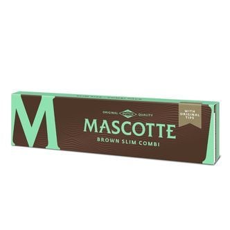 Mascotte Brown Slim Size Rolling Papers + Tips