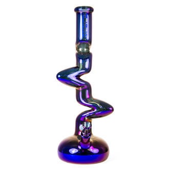 Rainbow Zigzag Glasbong (Blaze Glass)