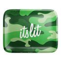 It's Lit! Light Green Camouflage Rolling Tray (Hemper)