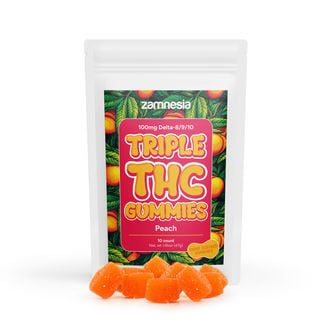 D8/D9/D10 THC Gummies 100 mg - Peach (Zamnesia)