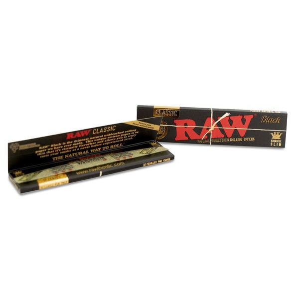 RAW 'Black' Rolling Papers King Size Slim - Zamnesia