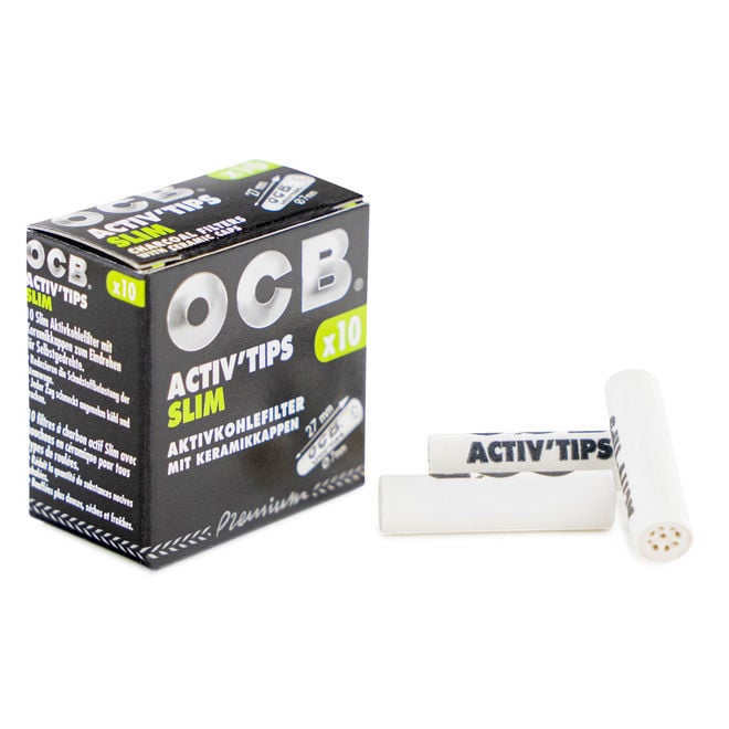 Activ'Tips Slim Activated Charcoal Filters, OCB