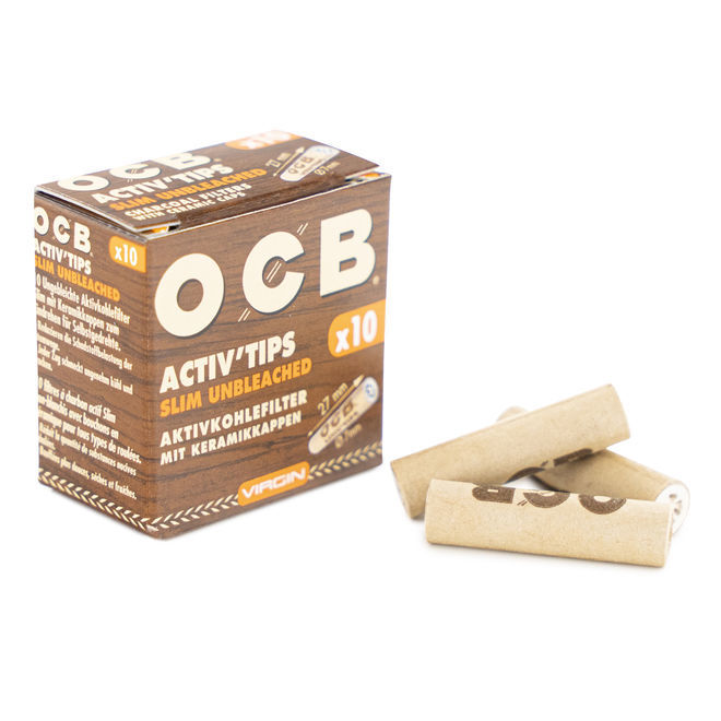 Activ'Tips Slim Activated Charcoal Filters | OCB | Filters - Zamnesia