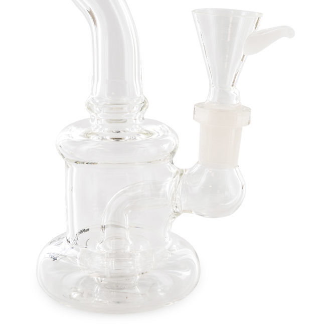 Glass Percolator Icebong w/ Dome Diffusor - Black Leaf - Zamnesia