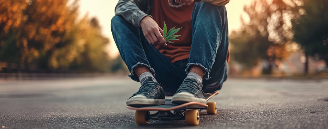 Die Überschneidung Von Cannabis- Und Skateboard-Kultur