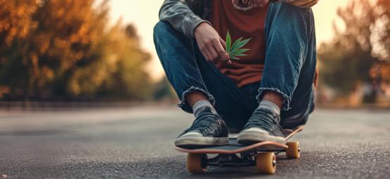 Die Überschneidung Von Cannabis- Und Skateboard-Kultur