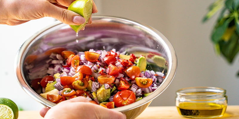 Begin By Removing The Skin And Seeds From The Avocados, And Cut Them Into Slices