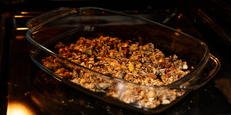 Transfer The Mix Onto A Lined Baking Tray