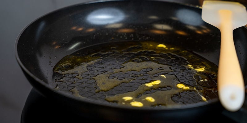 Melt 1–2 Tbsp Of Cannabutter In A Medium Non-Stick Pan Over Medium Heat.