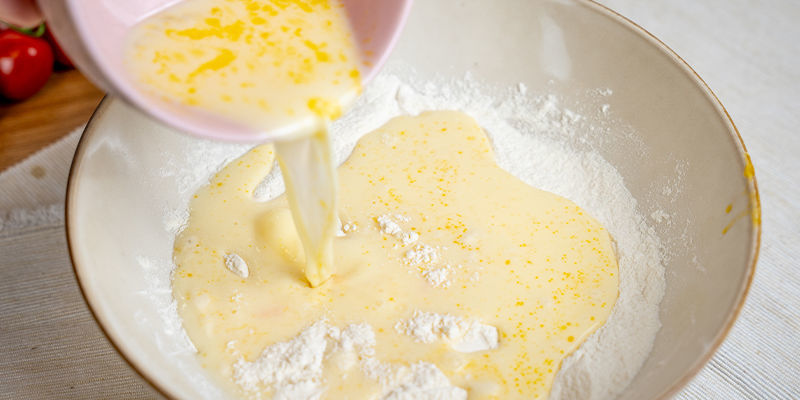 Pour The Wet Ingredients Into The Dry Ingredients And Stir Until Just Combined